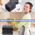 thumbnail image 5 of Topboutique Steel Wool Kitchen Sponges 6 Pieces Non-Scratch Scrub Sponges Pads Cleaning Scrub Sponge Kitchen Scrubbers Dish Sponges for Cleaning Multi-Use Heavy Duty Scrub Sponge,Black, 5 of 6