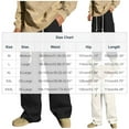 thumbnail image 3 of JSKUMAR Men's Wide Leg Pants Casual Baggy Style Straight Leg Drawstring Cargo Pants Lounge Trousers with Pockets (L, White), 3 of 6