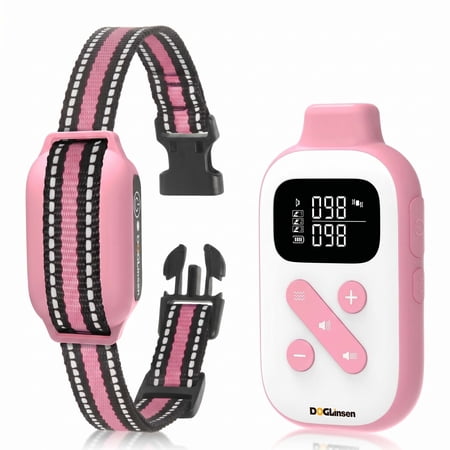 DOGLinsen No Shock Dog Training Collar Vibration and Beep Training Collar 3300ft Remote For Small Puppy Medium Large Dogs