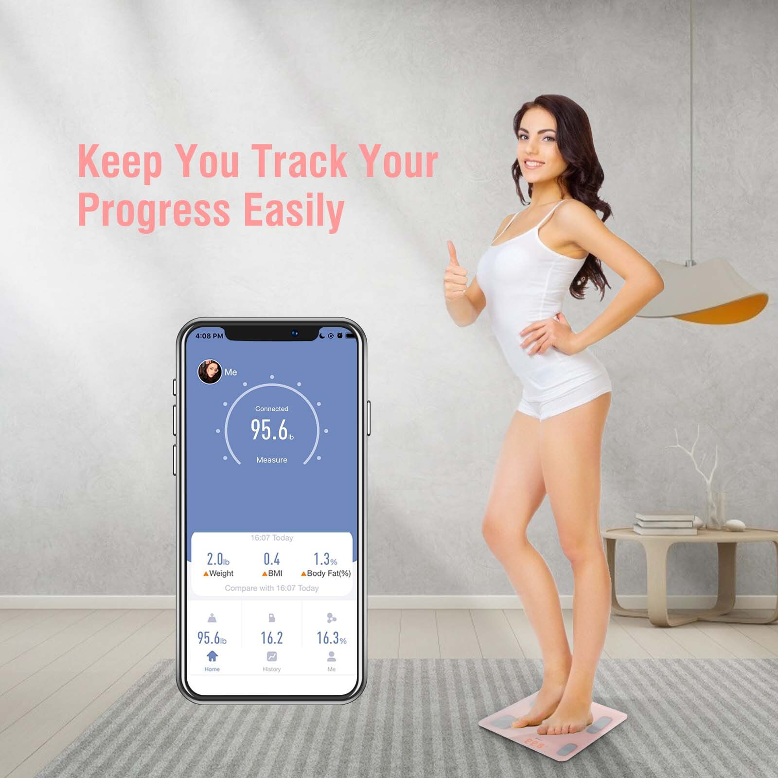 himaly Body Fat Scale Smart BMI Scale Digital Bathroom Wireless Weight  Scale, Body Composition Analyzer with Smartphone App sync with Bluetooth