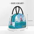 thumbnail image 2 of Easygdp Lighthouse Sea Port Large Insulated Lunch Bag，Aluminum Lining, Spacious Design, Leakproof, Ideal for Work, Picnics, Travel, and Outdoor Activities-One Size, 2 of 6