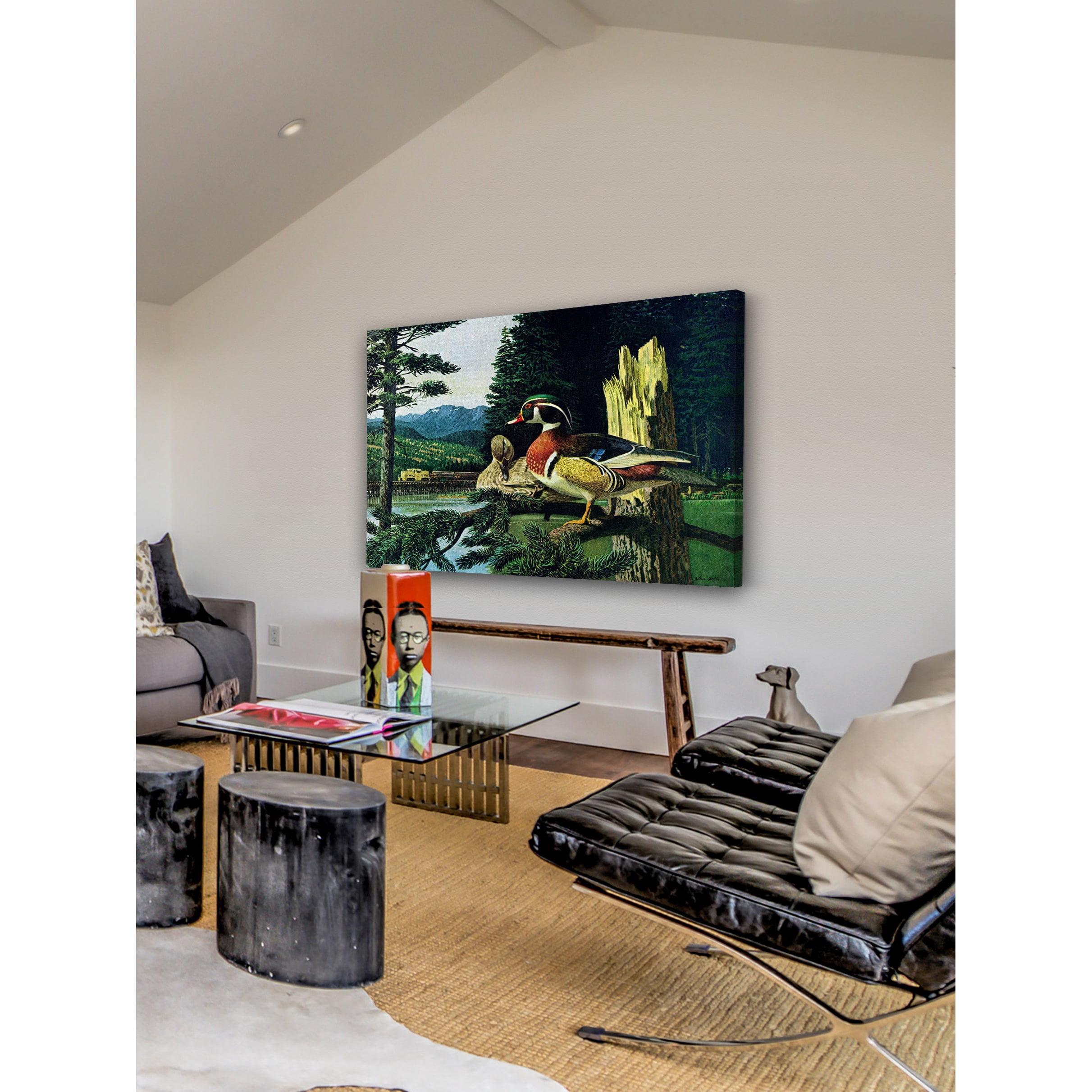 "Roosting Ducks" Painting Print on Wrapped Canvas