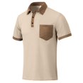 thumbnail image 4 of Men's Summer Color-Matching Pocket Sports Shirt - Comfortable and Stylish, 4 of 8