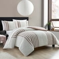 thumbnail image 4 of Salma 3 Piece Cotton Duvet Cover Set Clip Jacquard Striped, 4 of 8