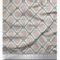 thumbnail image 1 of Soimoi Rayon Fabric Flamingo & Moroccan Damask Print Fabric by Yard 42 Inch Wide, 1 of 3