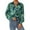Green, variant on Women's Floral Blouses Dressy Casual V Neck Button Down Shirts Lantern Long Sleeve Boho Chiffon Spring Tops