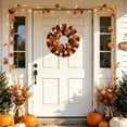 thumbnail image 6 of Fall Thanksgiving Wreath Harvest Front Door Decoration Wooden Sign Hanging Autumn Seasonal Decor for Home Porch Wall Fireplace, 6 of 6