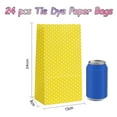 thumbnail image 2 of 24 Pieces Dot Paper Bags Party Gift Grocery Bag Lunch Flat Bottom Craft Paper Bags for Easter, Wedding, Christmas Favor Wrapped Treat Bags,13x8x24cmyellow, 2 of 4