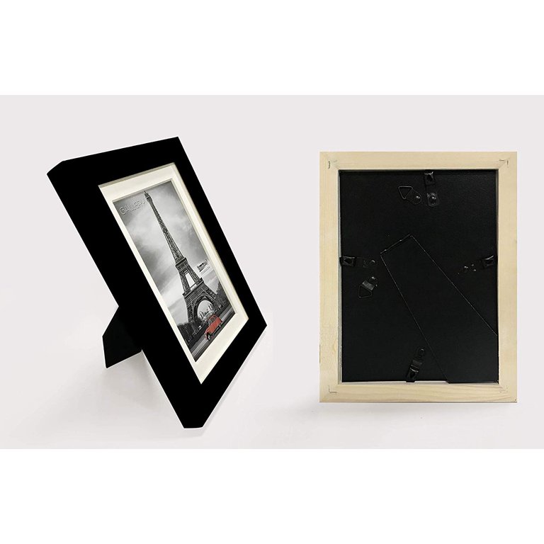 8x10 Frame for 5x7 Picture Black Wood, Solid Smooth (10 Pcs per Box)