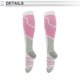 thumbnail image 5 of Calcetines de ciclismo únicos y económicos, transpirables, moldeadores, absorbentes de sudor, calcetines de bicicleta al aire libre, rosa y blanco, tamaño L, neutros y universales, 1 par, 5 of 7