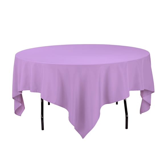 85 in. square polyester tablecloth lavender