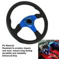 thumbnail image 4 of Volant de Course Universel 14 Po Cadre en Cuir PU Aluminium pour Adaptateur de Moyeu 6 Trous Modification Automobile, 4 of 7