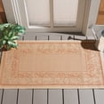 thumbnail image 2 of Safavieh Courtyard Elija Botanical Indoor/Outdoor Area Rug, Natural/Terracotta, 2'7" x 5', 2 of 10