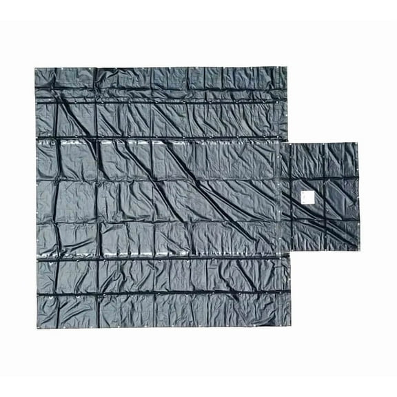 Airbag / Parachute Fabric Black Ultra Light Lumber Tarp 16' x 27' (4' Drop) - 14 Oz Vinyl Lumber Tarps for Flatbed Truck & Trailer