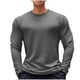 thumbnail image 2 of pstuiky mangas largas para hombre, Suéter de manga larga con cuello redondo y base para hombre, estilo otoñal, color liso tops de invierno para hombre m, 2 of 3