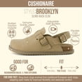 thumbnail image 3 of Cushionaire Brooklyn Genuine Suede Clogs for Women - Adjustable Slingback Casual Shoes with Buckle, Memory Foam Cushioning, Wide Widths Available, 3 of 25