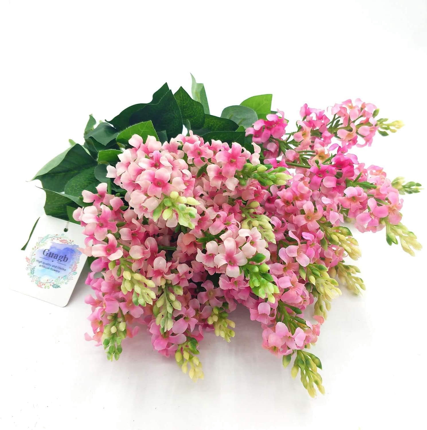 Artificial Fake Flowers Silk Plastic Plant Arrangement for Home Indoor Outdoor Garden Wedding Table Vase Decorations Faux Snapdragon Flower,3 Bouquets (Pink)