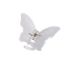 HAIRITAGE BY MINDY Take Me To The Beach Butterfly Claw Clip Barrettes for Hair, White, 1PC