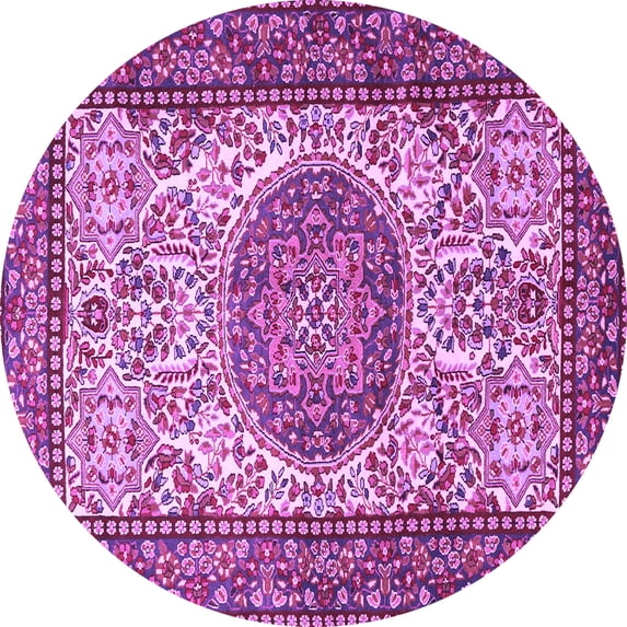 Ahgly Company Indoor Round Persian Purple Traditional Area Rugs, 6' Round