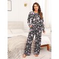 thumbnail image 5 of MINTREUS Women's Pajama Set Long Sleeve Sleepwear Set Soft Two Piece Matching Set with Pockets, 5 of 5