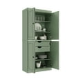 thumbnail image 3 of Palace Imports 100% Solid Wood Kitchen Pantry Storage Cabinet with Doors, Adjustable Shelves and 2-Drawers, Sage, 3 of 8