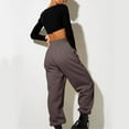 thumbnail image 6 of WTXUE Womens Jogger Pants, Sweatpants Women's Thin High Waisted Loose Comfortable High Waisted Jogging Pants With Pockets Casual, Scrub Pants Slacks, 2-Brown, 6 of 9