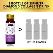 Sipnutri Collagen Drink, 15000mg Hydrolyzed Marine Collagen with Vitamin C & Pomegranate -Grape Flavor, 50ml x 30 Bottles