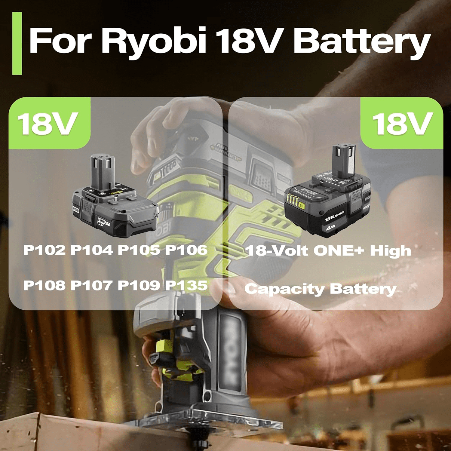 18V  6-Port Charger for Ryobi Battery Charger,Compatible with P135 Ryobi 18V ONE+ Battery P102 P103 P104 P105 P106 P107 P108 P109 PBP002 PBP003