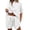 White, variant on GPOECD Short Sets Women 2 Piece Outfits Summer Women's Casual Two Piece Tracksuit Half Sleeve Button Down Shirt with High Waisted Shorts Women Short Sets Green,XL
