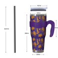 thumbnail image 4 of 40oz Tumbler,Halloween Witch Hat Bat Pattern Insulated Tumblers with Removable Handle,Stainless Steel Double Vacuum Coffee Tumbler Cup with Straw for Home,Office,Travel,Party, 4 of 5