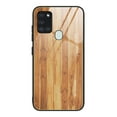 thumbnail image 1 of Galaxy A21s Case Cover (Not for A21), Allytech Wooden Texture Silicone Frame Tempered Glass Anti-scratch Wireless Charing Support Back Cover for Samsung Galaxy A21s, 1 of 5