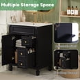 thumbnail image 5 of Euroco 24" Bathroom Vanity with Ceramic Sink, Small Bathroom Sink Cabinet, Modern Cabinet with 2 Drawers and Adjustable Shelf, 5 of 9