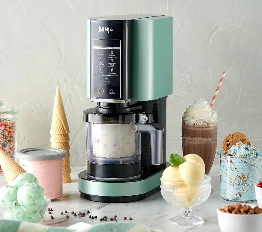 Ninja NC301 CREAMi Ice Cream Maker, Green, Corded Electric, Residential Use