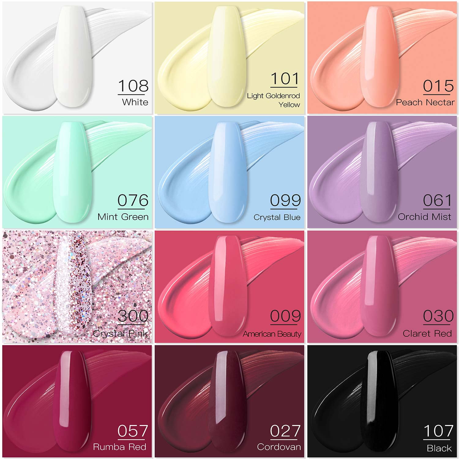 Candy Lover Gel Nail Polish Kit with UV LED Lamp, 12 Colors All Seasons Gel Polish Starter Kit, All-in-One Quick Dry Long-Lasting Nail Gel Kit with Manicure Tools Valentine Gift for Women