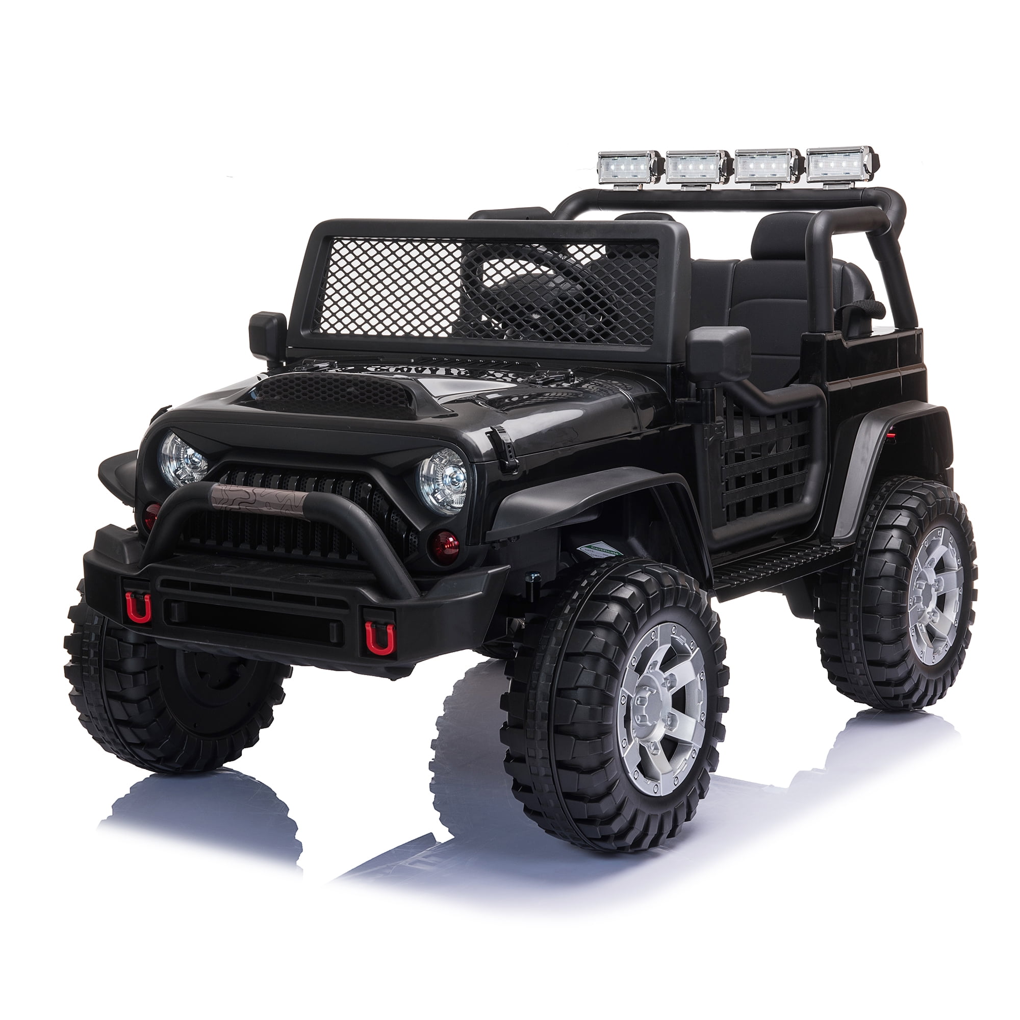 12V Motorized Jeep with Remote Control, 3 Speed, LED, MP3 for Kids 3-8 ...