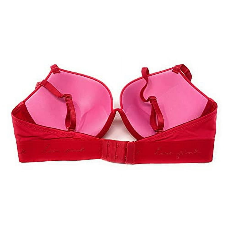 Victoria's Secret Pink Wear Everywhere Super Push-Up Bra 36B Solid Red