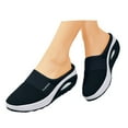 thumbnail image 3 of Slippers for Women,Summer Fashion Solid Color Large Mesh Bag Toe Slippers Comfortable Non Beach Slippers,Womens Slippers,Dark Blue,6.5, 3 of 5