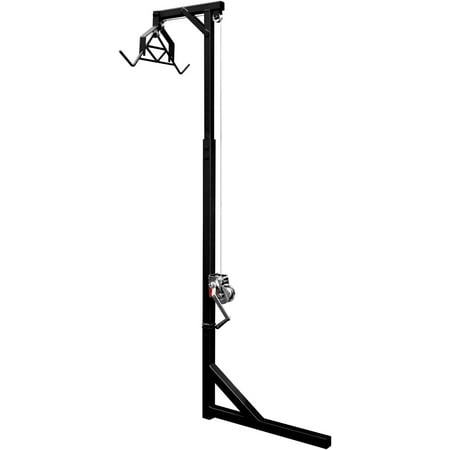Hitch Mounted Deer Hoist Truck 2 Hitch Game Hoist Big Game Hunting Deer Hoist for Outdoor Hunting Activities Lifting Generators Black Silver 600 Lbs(360 Degree Swivel Hitch Pole Not Include)