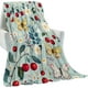 thumbnail image 2 of Manta de flores de mariposa y cerezas, regalo para niños, adultos y mujeres, mantas de primavera y verano, suaves, cómodas y ligeras para habitación, sofá, cama, decoración moderna y caprichosa,, 2 of 7