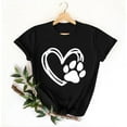 thumbnail image 4 of Pisexur Hauts pour Femmes T-Shirt Graphique de la Saint-Valentin - Col Rond Manches Courtes Imprimé Noir,G, 4 of 5