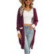 thumbnail image 1 of Txlixc Cardigan femenino, contraste de color de manga larga Midi knitwear Txlixc moda, 1 of 9