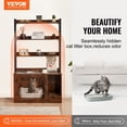 thumbnail image 2 of VEVOR Cat Litter Box Enclosure, Hidden Litter Box Furniture with 3 Storage Shelves,Wooden Cat Washroom Indoor,Large Cat House Cabinet Hidden Fit Most Litter Box, 33.5"L x 19.3"W x 58.7"H,Dark Brown, 2 of 9