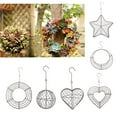 thumbnail image 2 of 26cm Iron Frame Wire Wreath Metal Planter Wall DIY Decoration, 2 of 7