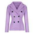 thumbnail image 3 of Lindreshi Shackets for Women Fall Women Thin Button Long Sleeve Tops Blouse Shirt Spring Models Solid Small Suit Top, 3 of 5