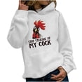 thumbnail image 1 of Sudadera de manga larga con estampado de pavo con capucha para mujer, blusa informal, Tops Pompotops  gfhjh7510, 1 of 5
