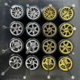 thumbnail image 1 of 16 Pairs 1/64 Scale Diecast Car Model Modification Wheels Rubber Tires Hubs Realistic Detailed Design Portable Display Replaceable Toy Car Accessories, 1 of 3