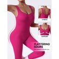 thumbnail image 5 of Gamivast Jumpsuit for Women Yoga Tummy Control Butt Lifting Running one Piece V Neck Ribbed Stretchy Soft Workout Jumpsuits Trendy Active Wear, 5 of 7