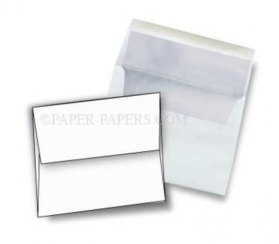 White A2 FOIL LINED Envelopes 60T Envelopes with Gold Foil Lining 250 PK 
