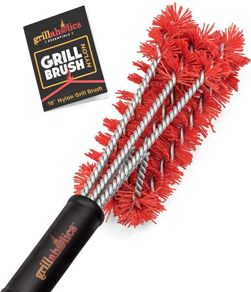 Grillaholics Essentials Nylon Grill Brush for Porcelain & Ceramic Grates