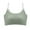 Green, variant on XFLWAM Sports Bra for Women Spaghetti Strap Scoop Neck Wireless Padded Bra Yoga Workout Crop Top Solid Lightweight Underwear